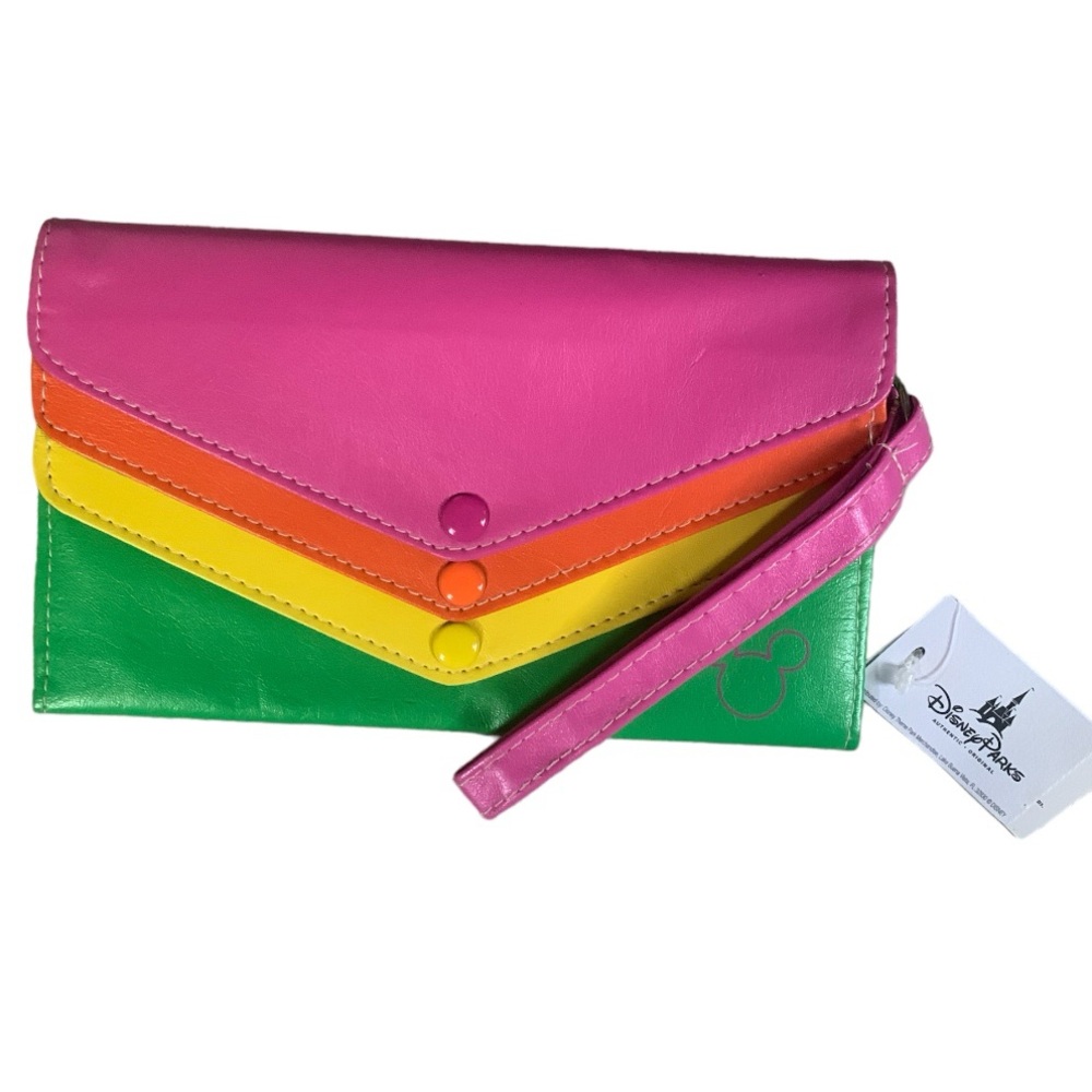 NWT Disney Parks  🌈Rainbow Wristlet/ Ticket envelope Clutch